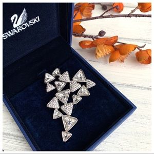 Swarovski Triangle Pave Brooch